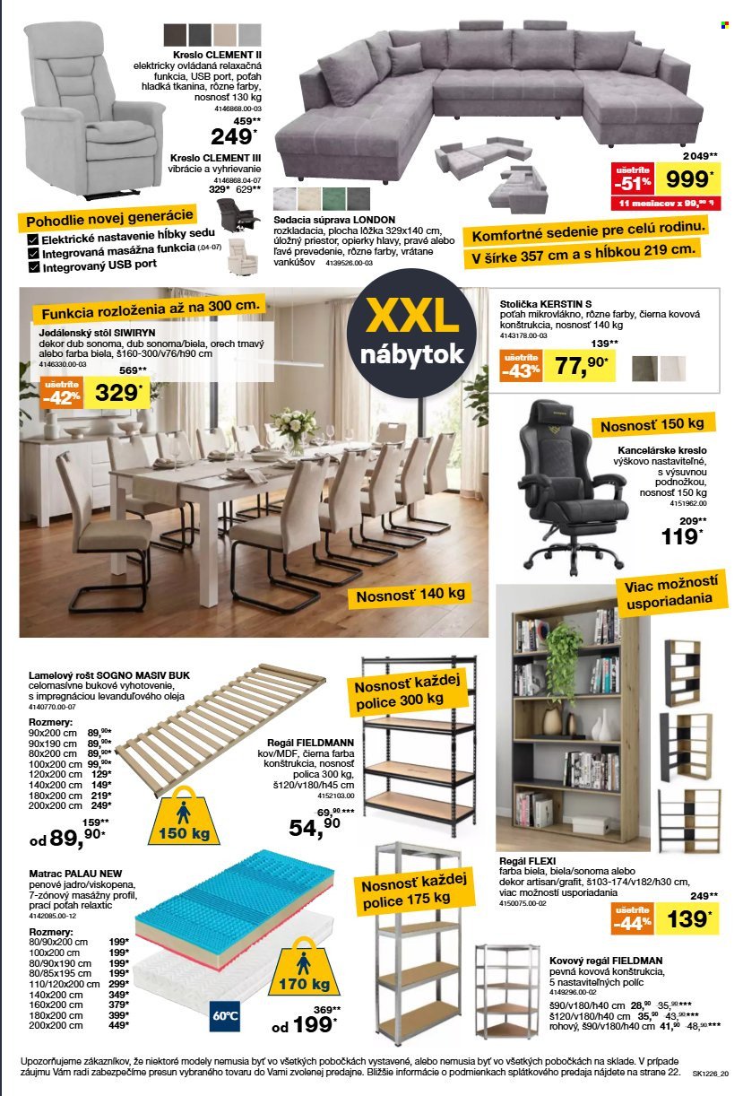 SCONTO NÁBYTOK leták - Od stredy 23.9.2026