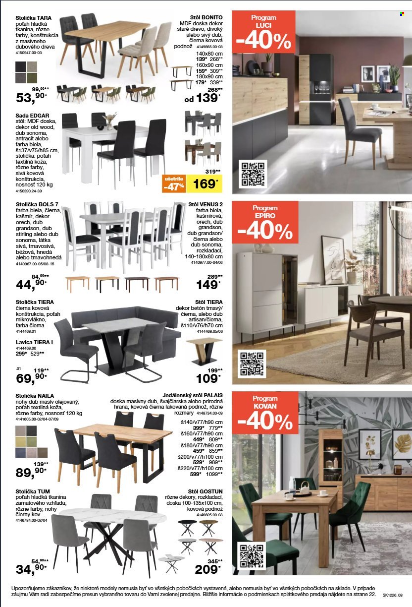 SCONTO NÁBYTOK leták - Od stredy 23.9.2026