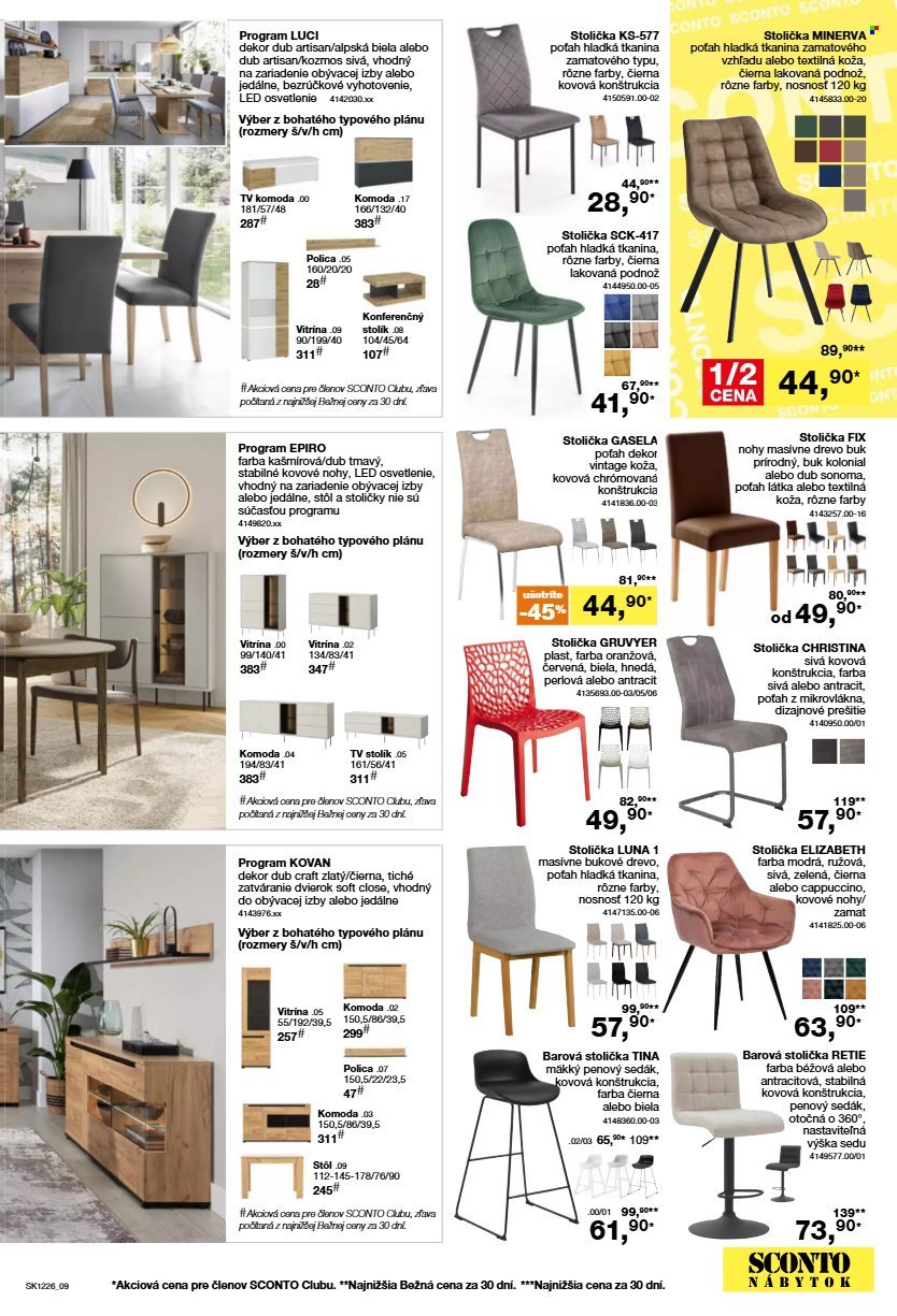 SCONTO NÁBYTOK leták - Od stredy 23.9.2026