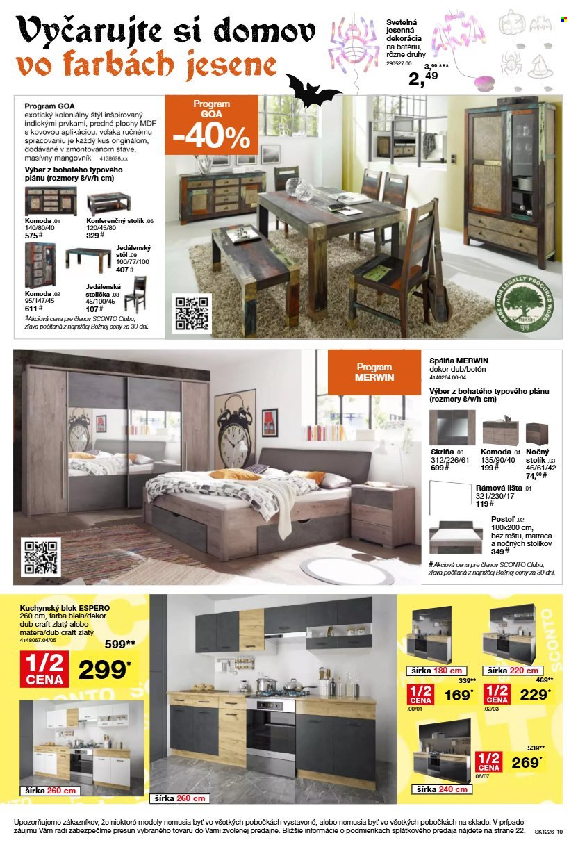 SCONTO NÁBYTOK leták - Od stredy 23.9.2026