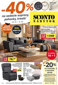 SCONTO NÁBYTOK leták - Od stredy 23.9.2026