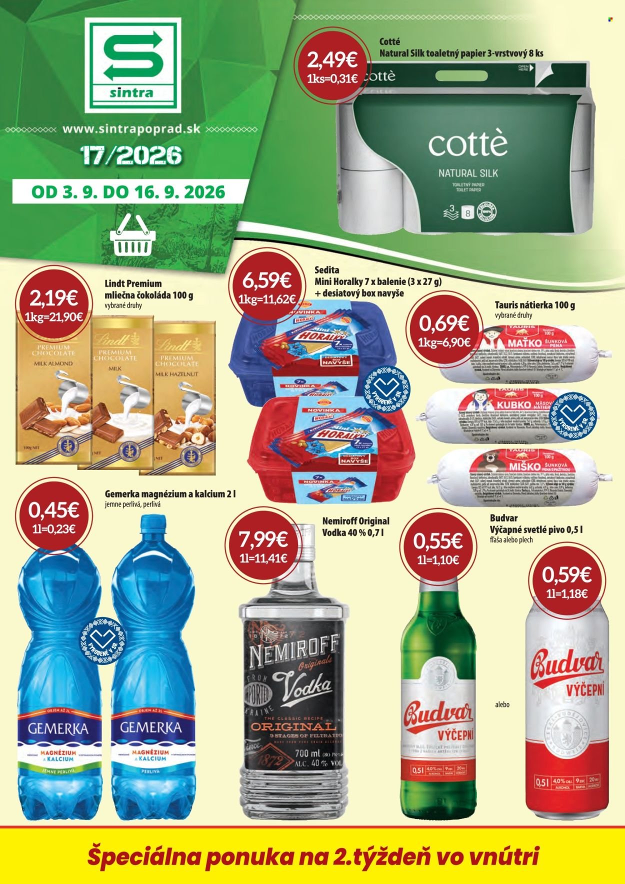 SINTRA leták - Od štvrtka 3.9.2026
