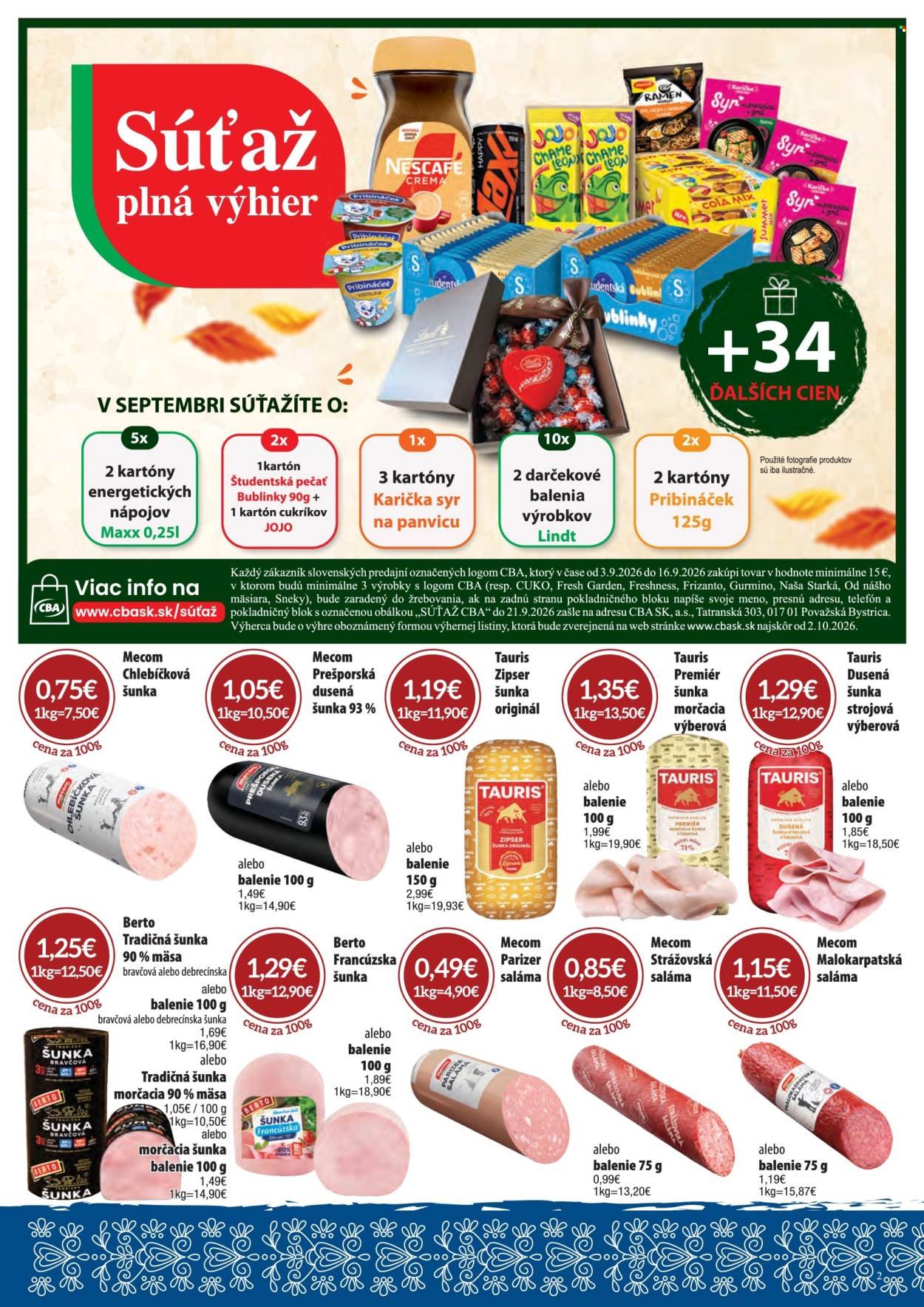 SINTRA leták - Od štvrtka 3.9.2026
