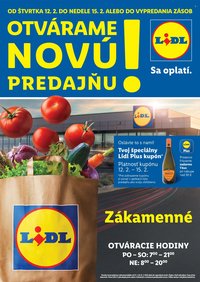 LIDL leták - Nová predajňa v Zákamenom (2026-02-12 - 2026-02-15)