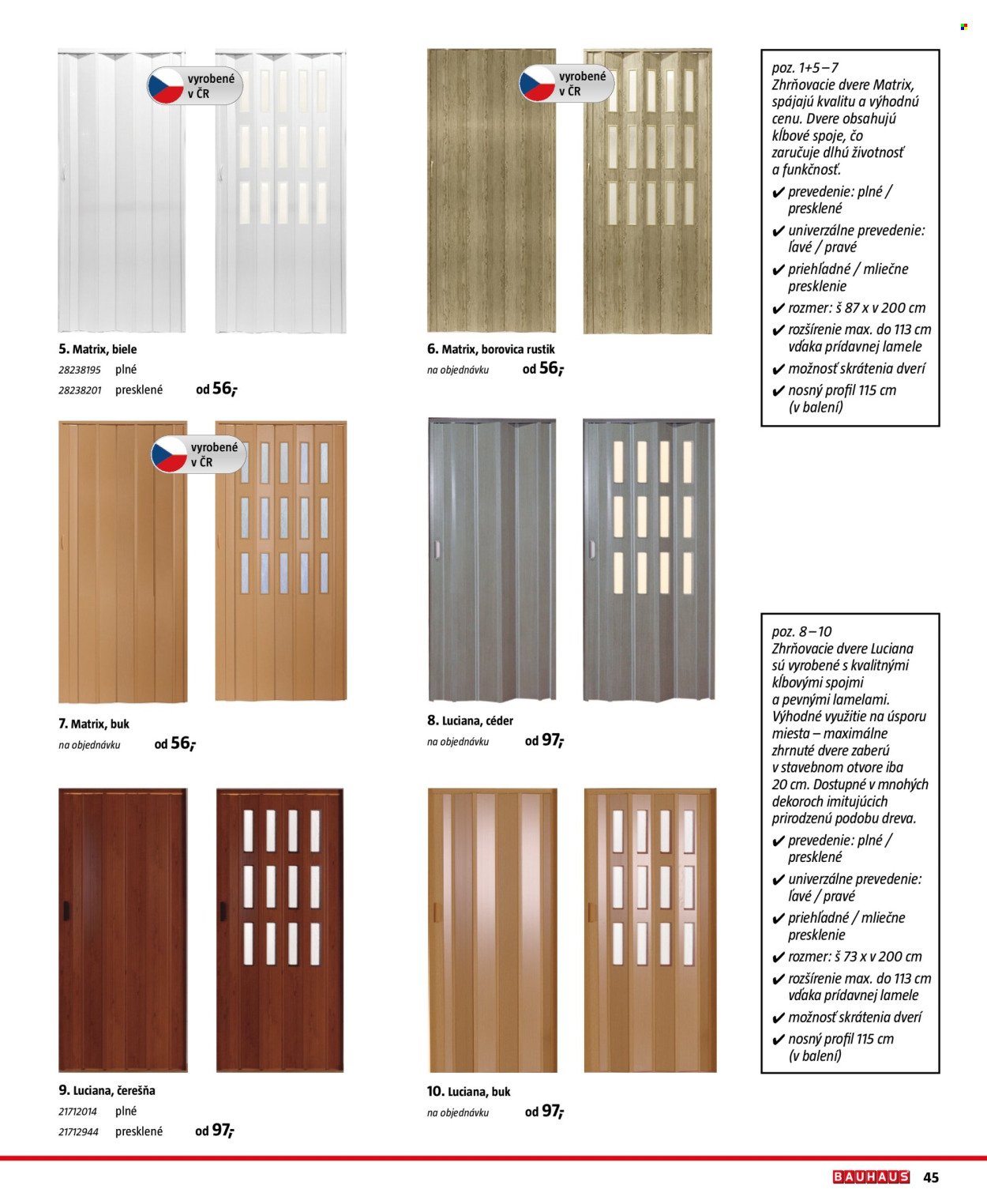 BAUHAUS leták - Stavebné prvky (2025-08-25 - 2025-12-31) | 45