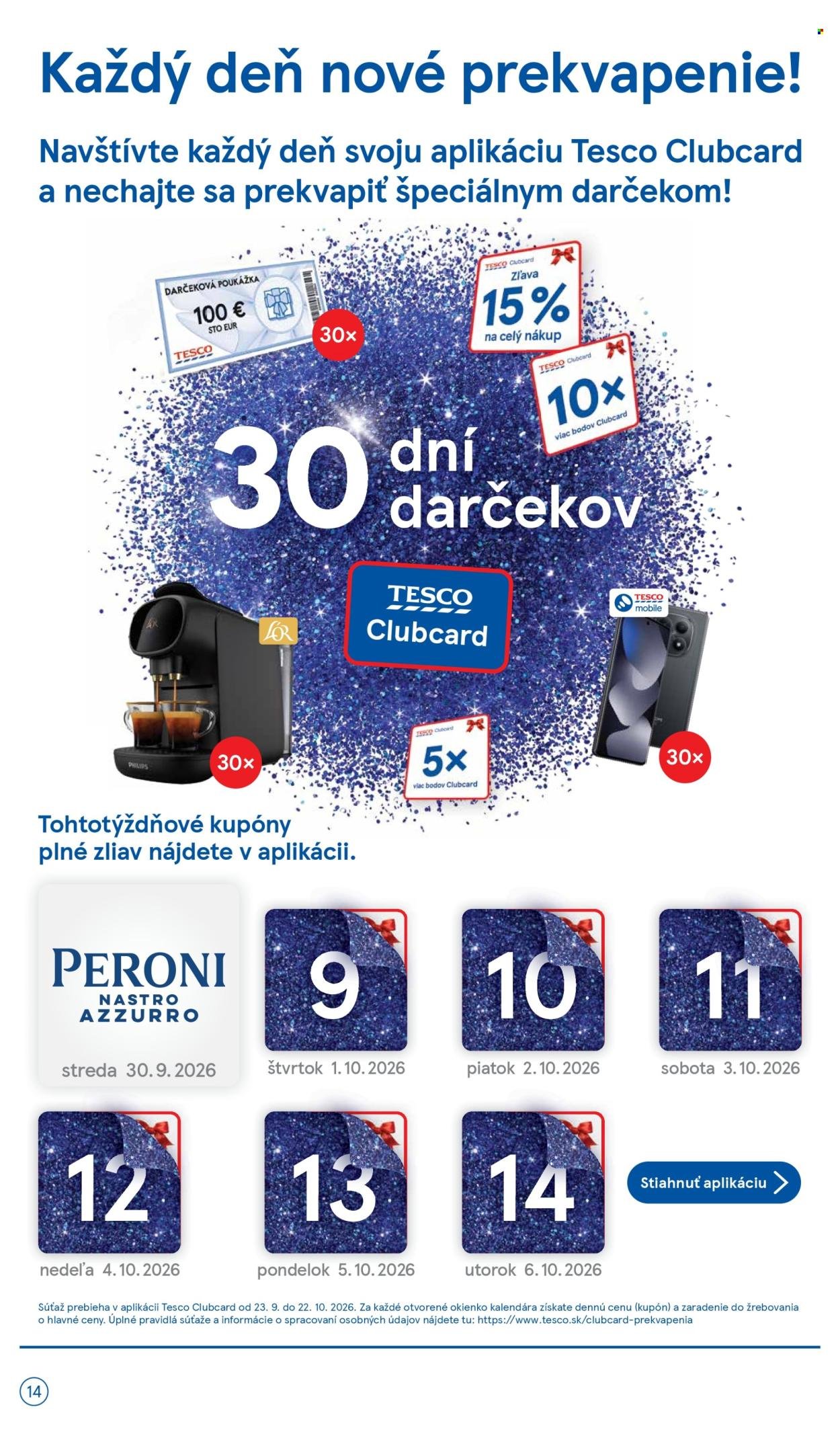 TESCO leták - Od stredy 30.9.2026