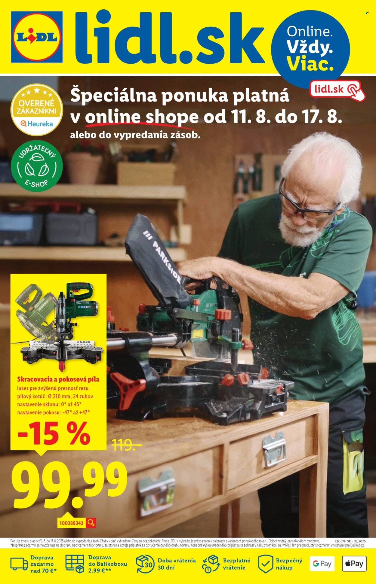 LIDL leták - Od pondelka 11.8.2025 (2025-08-11 - 2025-08-17) | 1