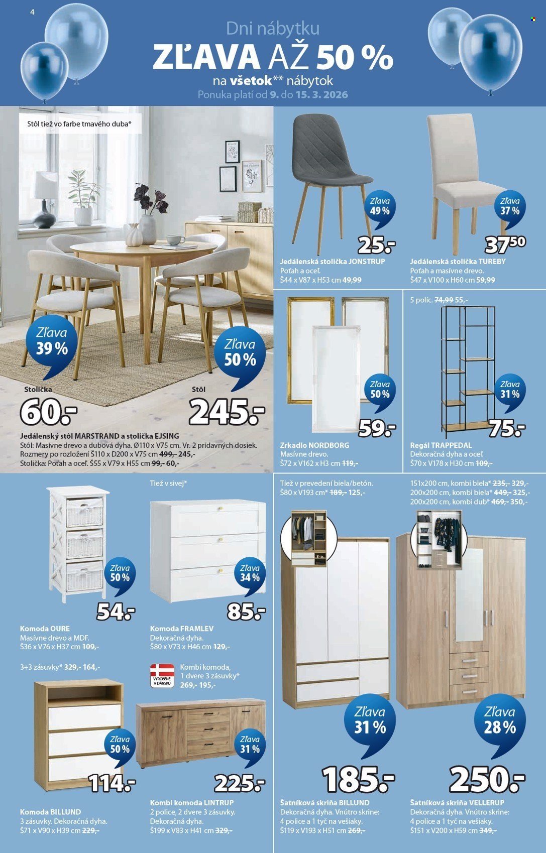 JYSK leták - Od pondelka 9.3.2026 (2026-03-09 - 2026-04-14) | 5