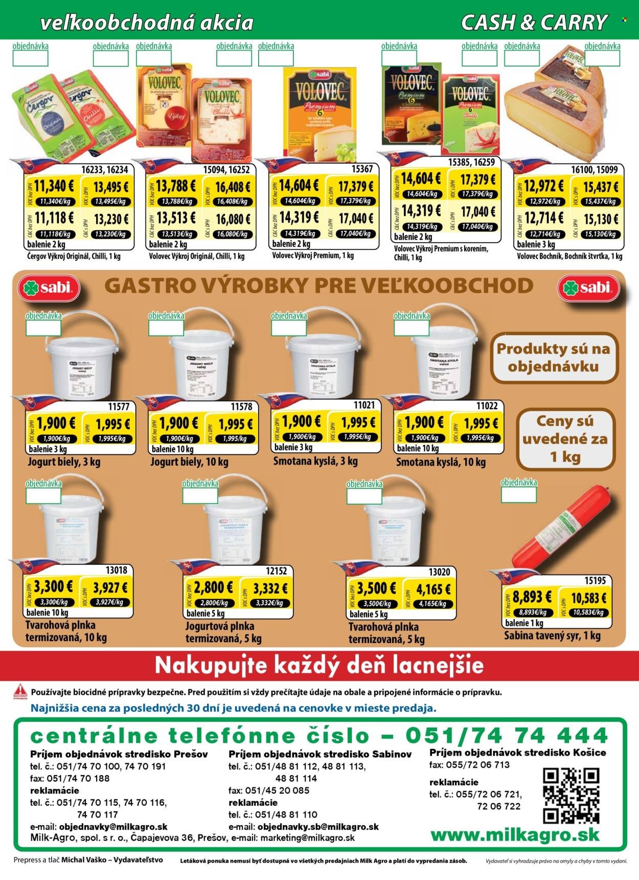 MILK AGRO leták - Cash & Carry