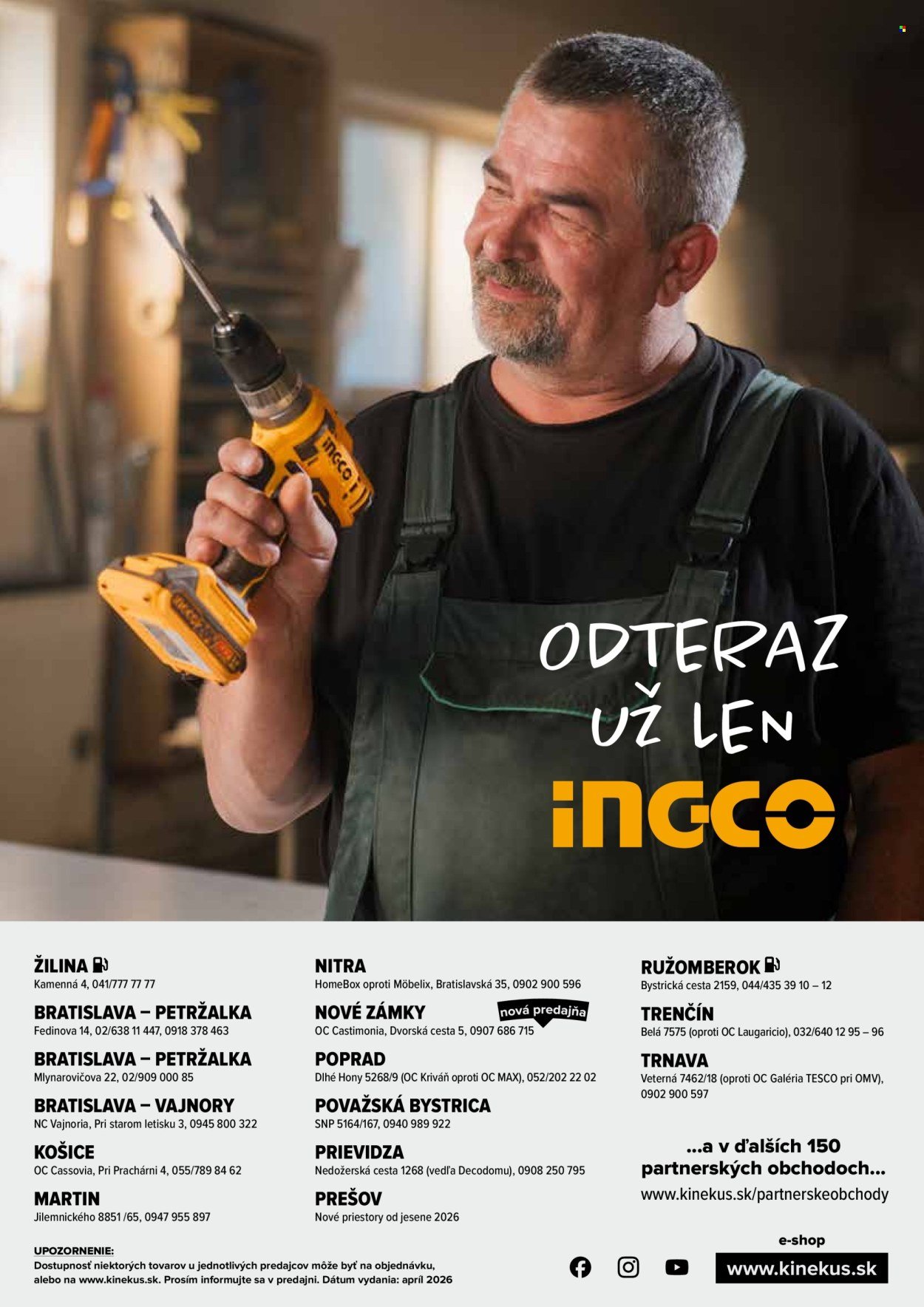 KINEKUS leták - Katalóg NÁRADIE INGCO 2026