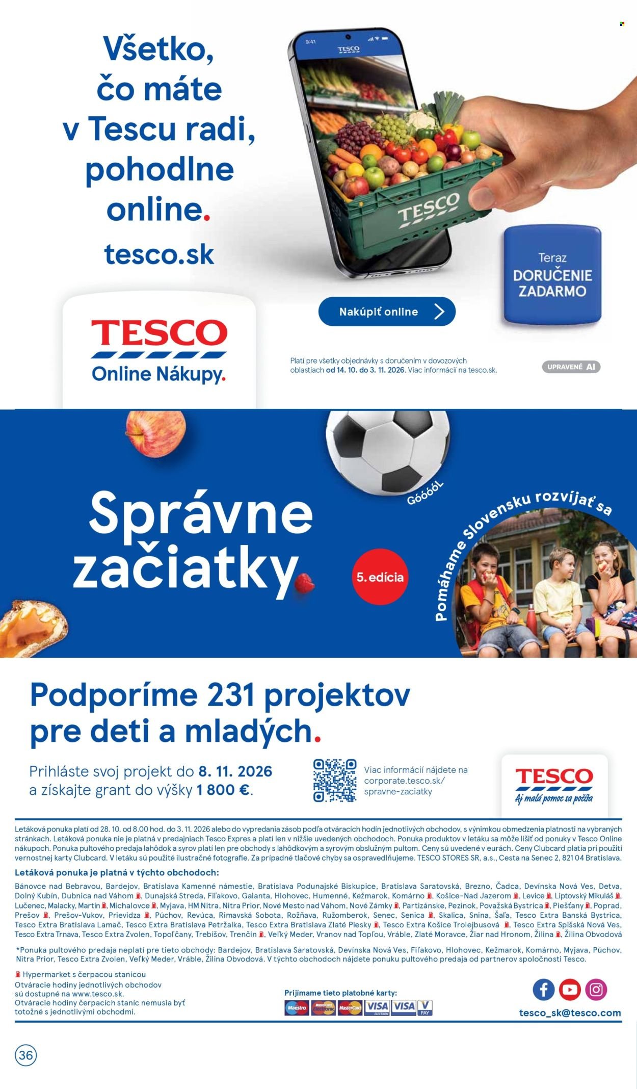 TESCO leták - Od stredy 28.10.2026