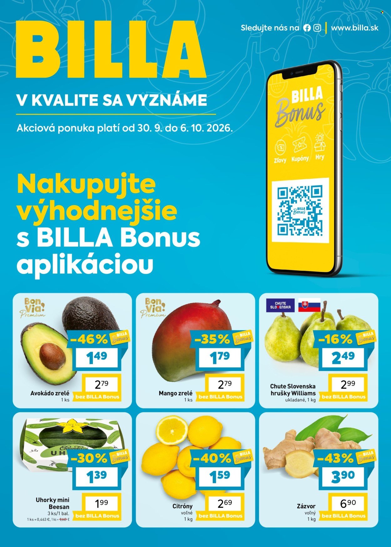 BILLA leták - Bonus leták