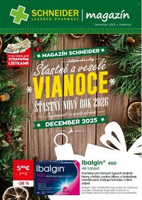 SCHNEIDER LEKÁREŇ leták - Od pondelka 1.12.2025 (2025-12-01 - 2025-12-31)