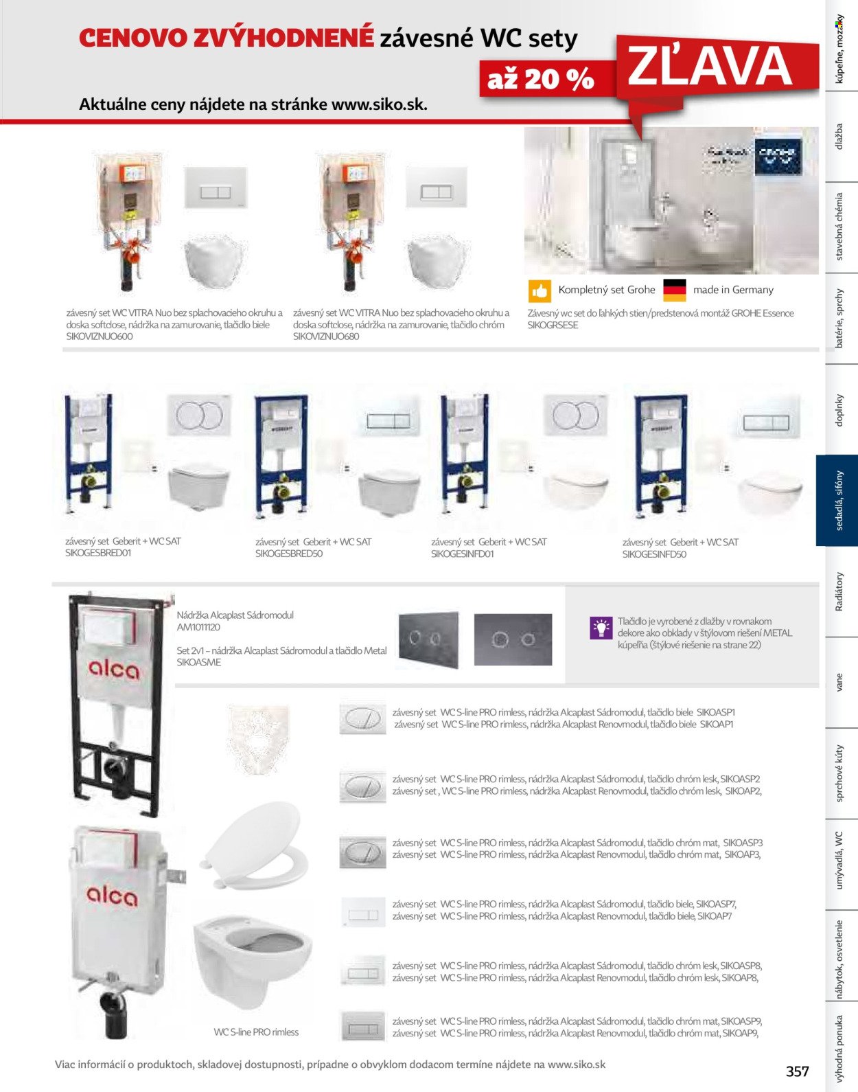 SIKO leták - Kúpeľne 2025/2026 (2025-09-07) | 357