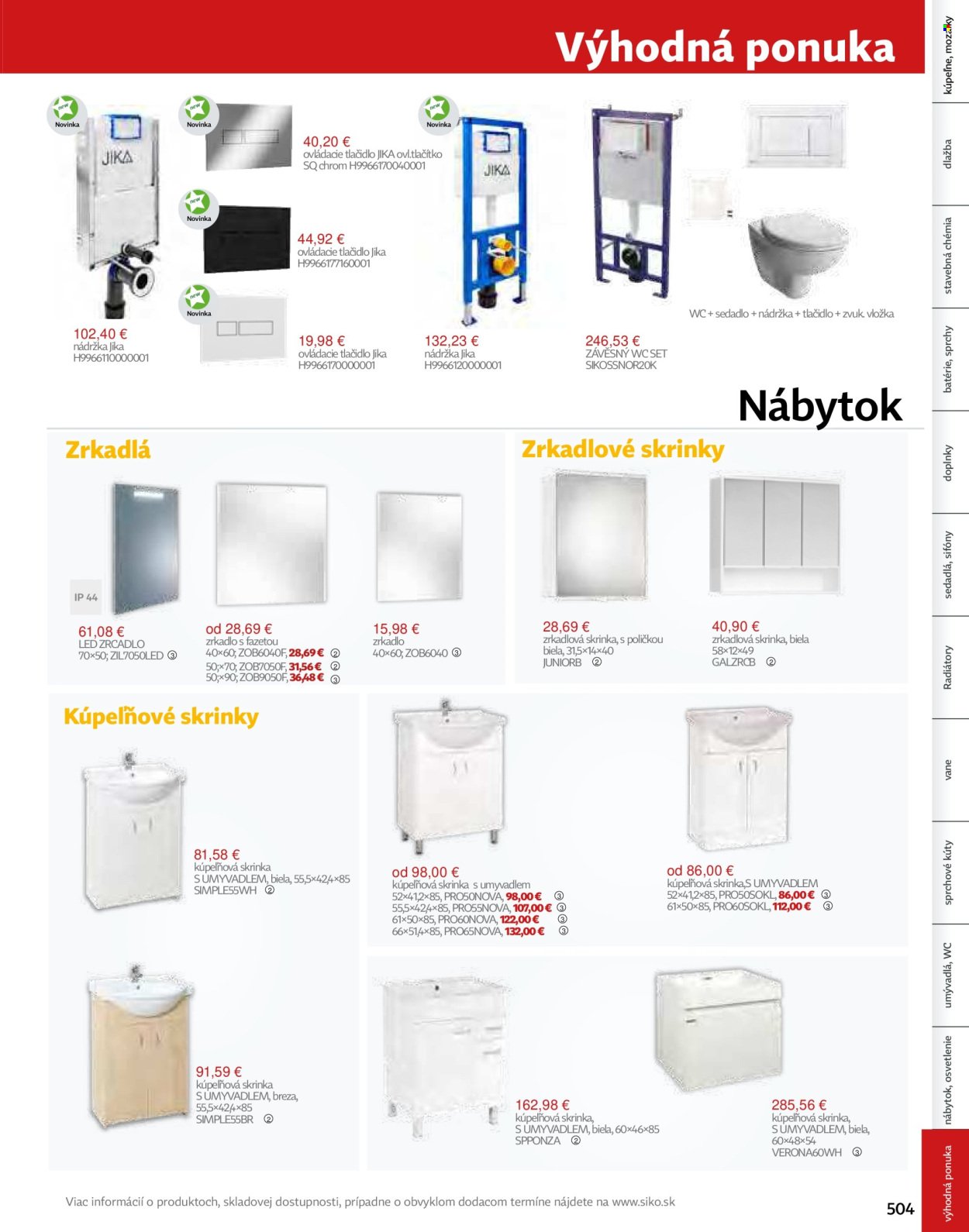 SIKO leták - Kúpeľne 2025/2026 (2025-09-07) | 505