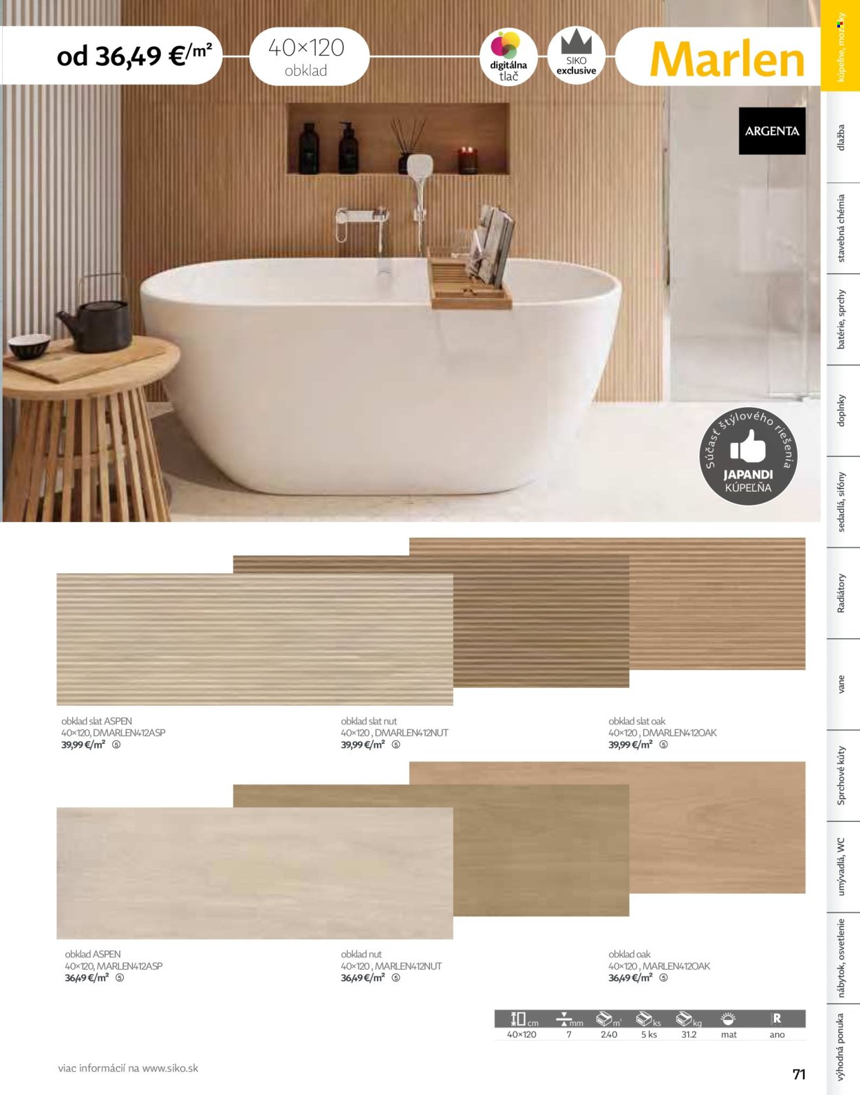 SIKO leták - Kúpeľne 2025/2026 (2025-09-07) | 71