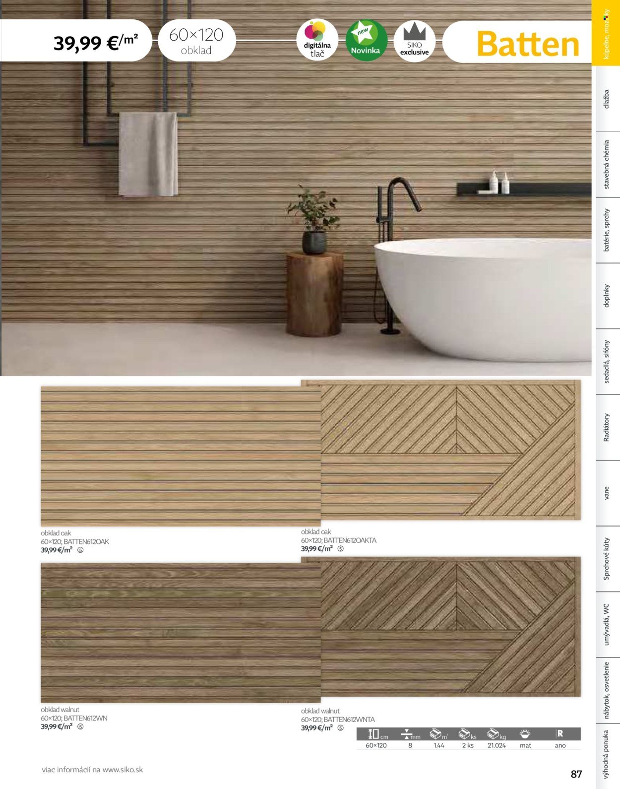 SIKO leták - Kúpeľne 2025/2026 (2025-09-07) | 87