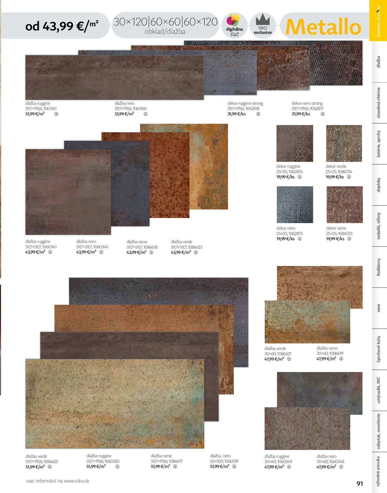 SIKO leták - Kúpeľne 2025/2026 (2025-09-07) | 91