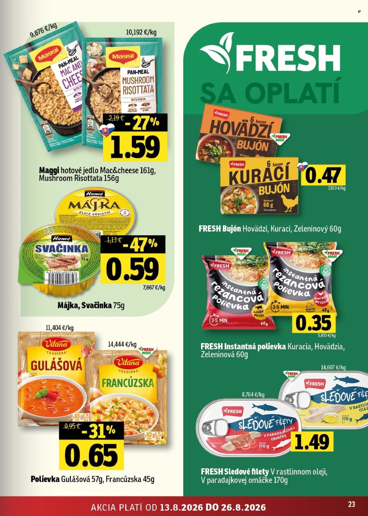 FRESH leták - Stredné a západné Slovensko