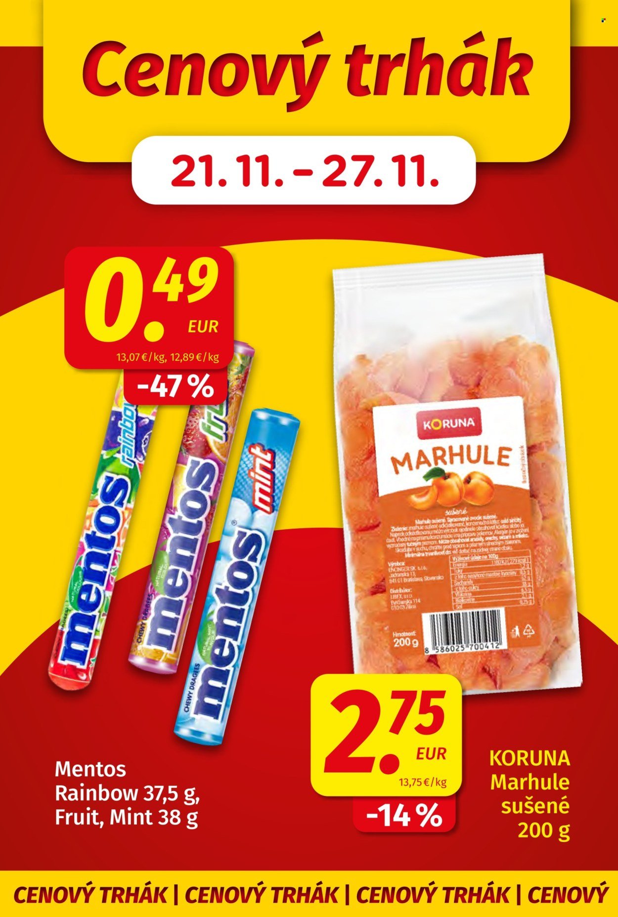 POTRAVINY KORUNA leták - Od piatka 21.11.2025 (2025-11-21 - 2025-12-03) | 2