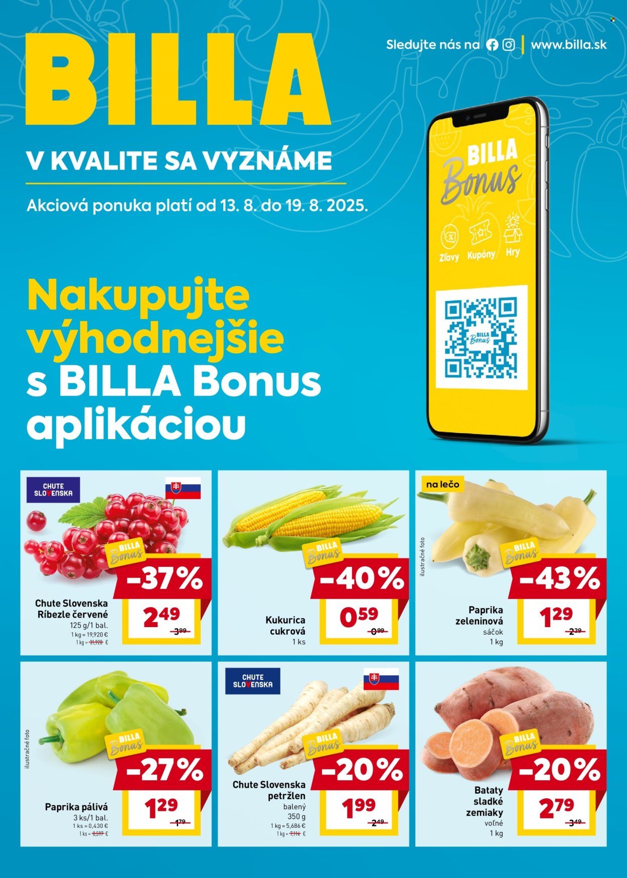 BILLA leták - Bonus leták (2025-08-13 - 2025-08-19) | 1