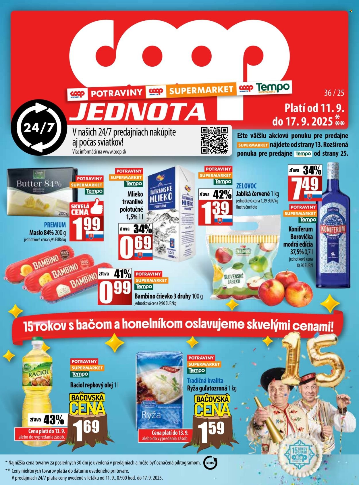 COOP JEDNOTA leták - Od štvrtka 11.9.2025 (2025-09-11 - 2025-09-17) | 1