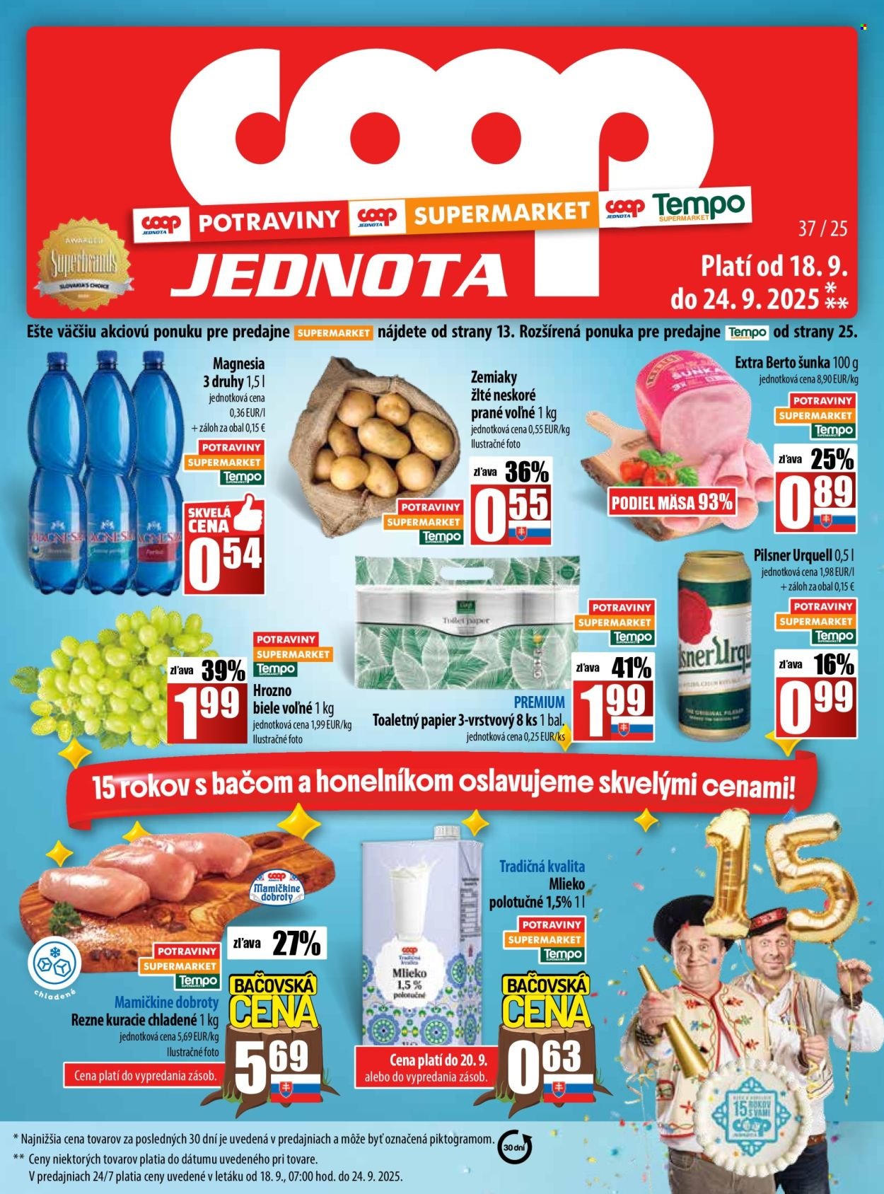 COOP JEDNOTA leták - Od štvrtka 18.9.2025 (2025-09-18 - 2025-09-24) | 1