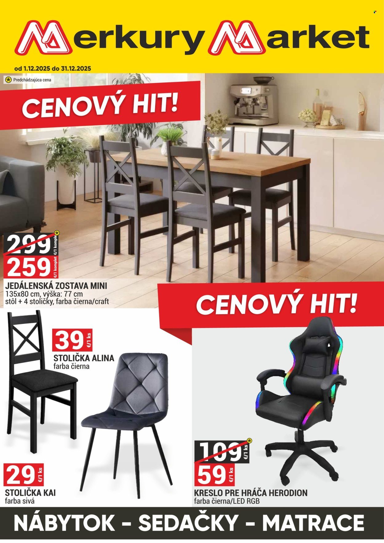 MERKURY MARKET leták - CENOVÝ HIT! (2025-12-01 - 2025-12-31) | 1