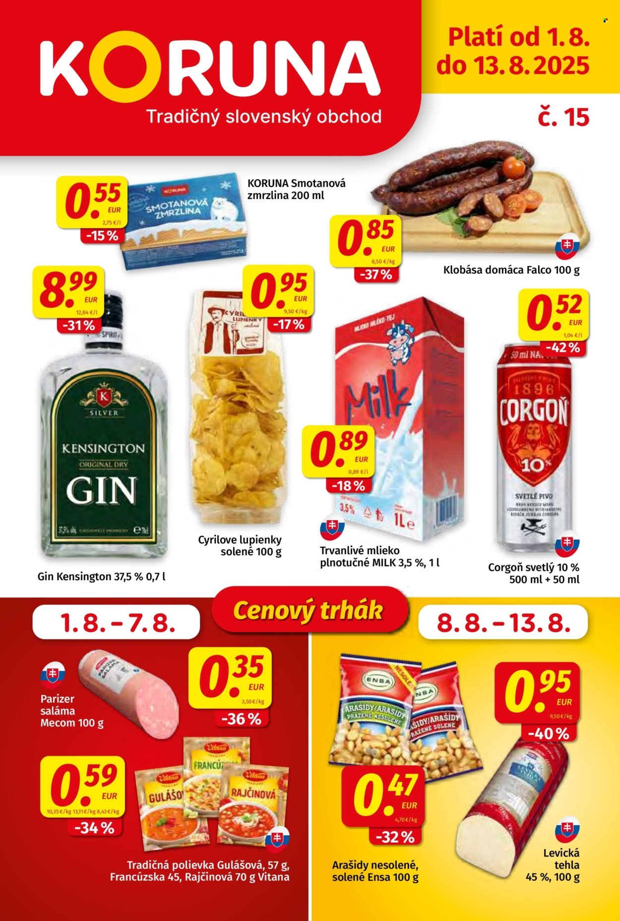 POTRAVINY KORUNA leták - Od piatka 1.8.2025 (2025-08-01 - 2025-08-13) | 1