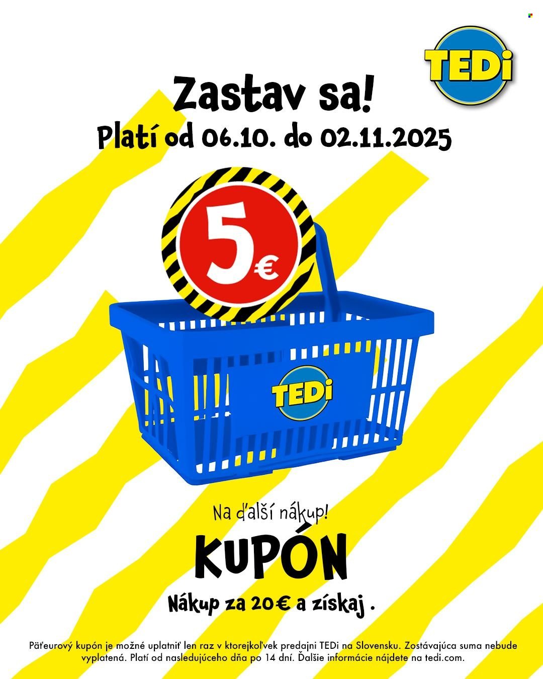 TEDI leták - Od pondelka 6.10.2025 (2025-10-06 - 2025-11-02) | 1