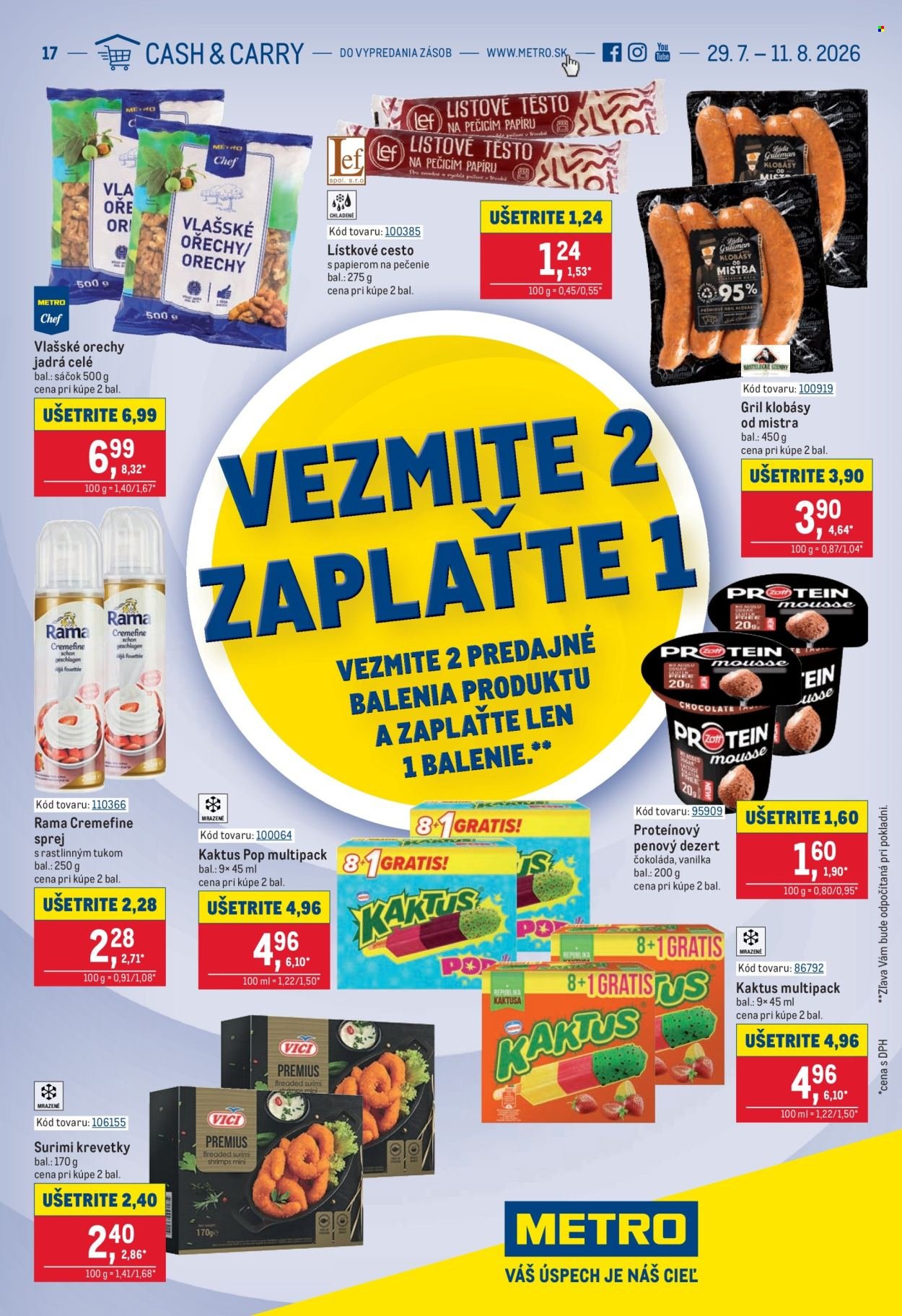 METRO leták - Vezmite 2 Zaplaťte 1