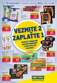 METRO leták - Vezmite 2 Zaplaťte 1