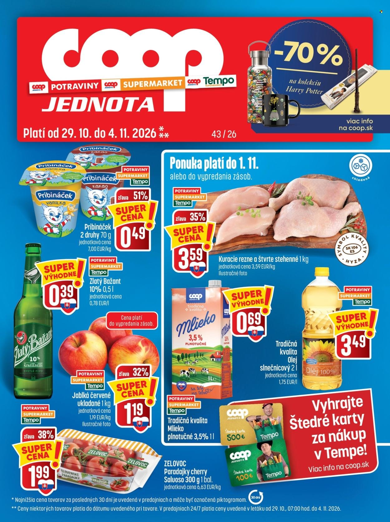 COOP JEDNOTA leták - Od štvrtka 29.10.2026
