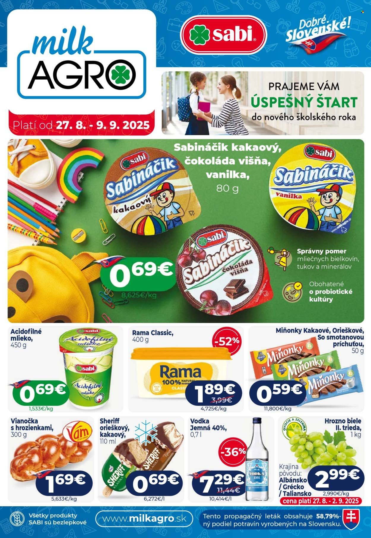 MILK AGRO leták - Aktuálny leták (2025-08-27 - 2025-09-09) | 1