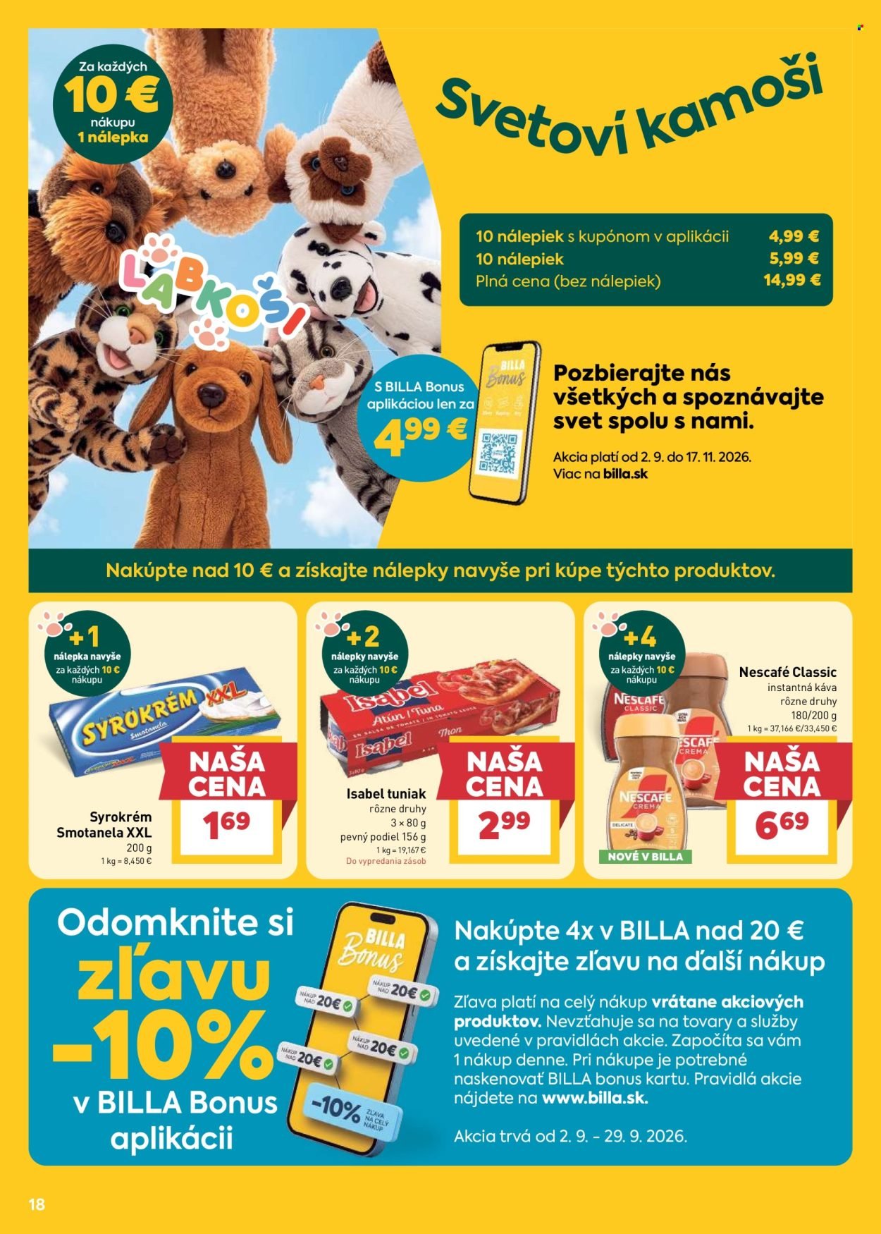 BILLA leták - Od stredy 2.9.2026