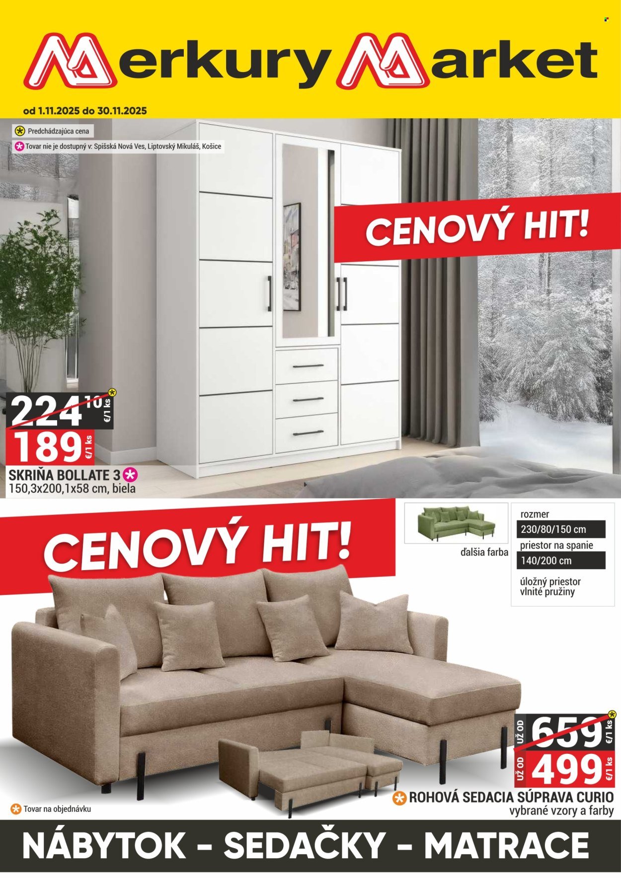 MERKURY MARKET leták - CENOVÝ HIT! (2025-11-01 - 2025-11-30) | 1