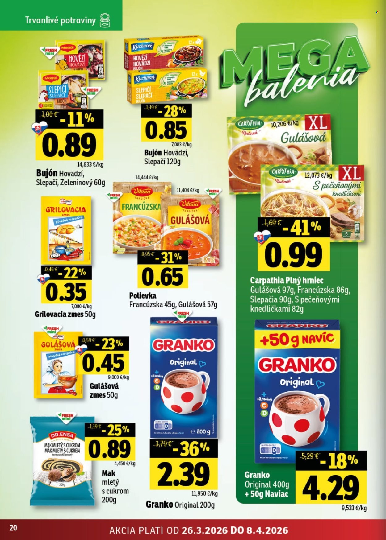FRESH leták - Od štvrtka 26.3.2026 (2026-03-26 - 2026-04-08) | 20