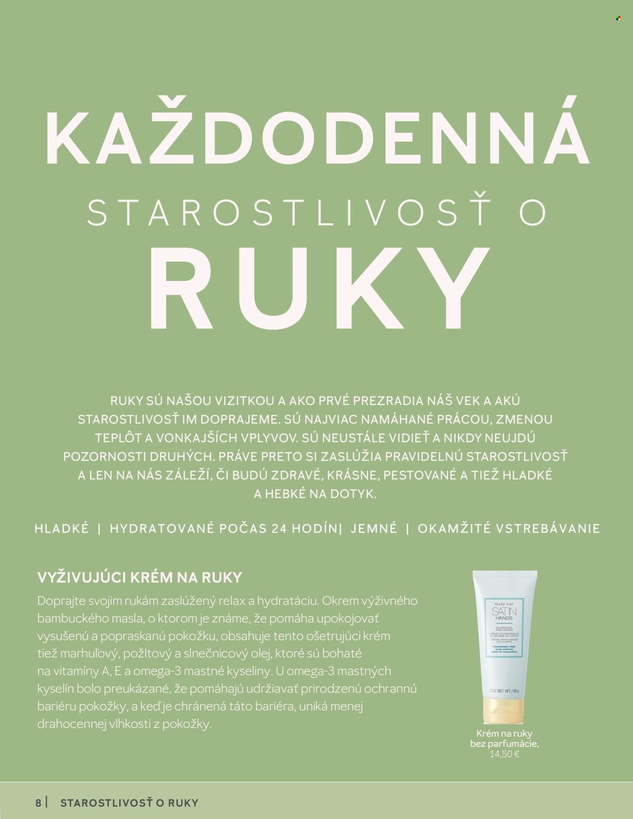 MARY KAY leták - Starostlivosť o ruky a telo (2024-05-17) | 8