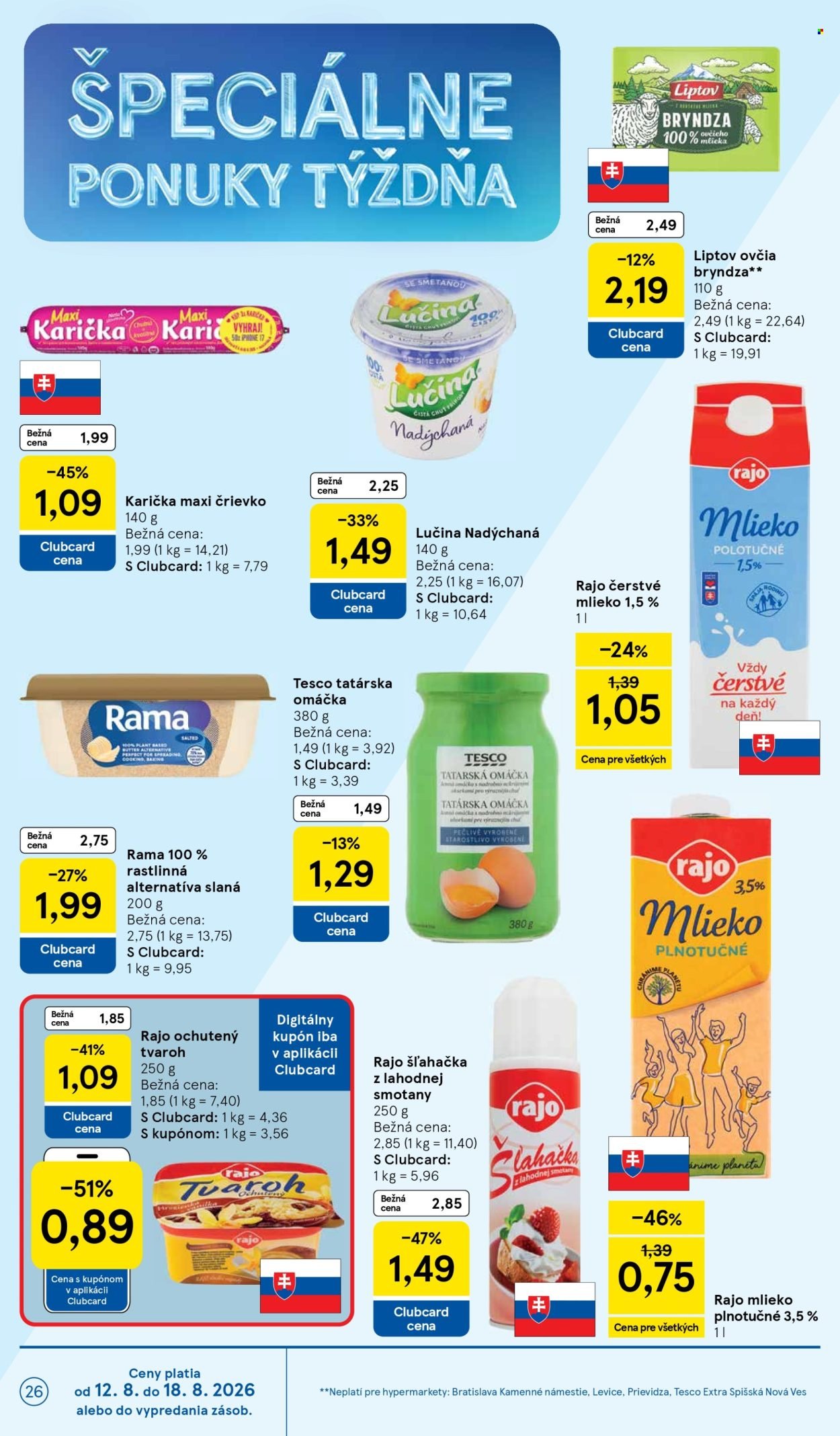 TESCO leták - Od stredy 12.8.2026