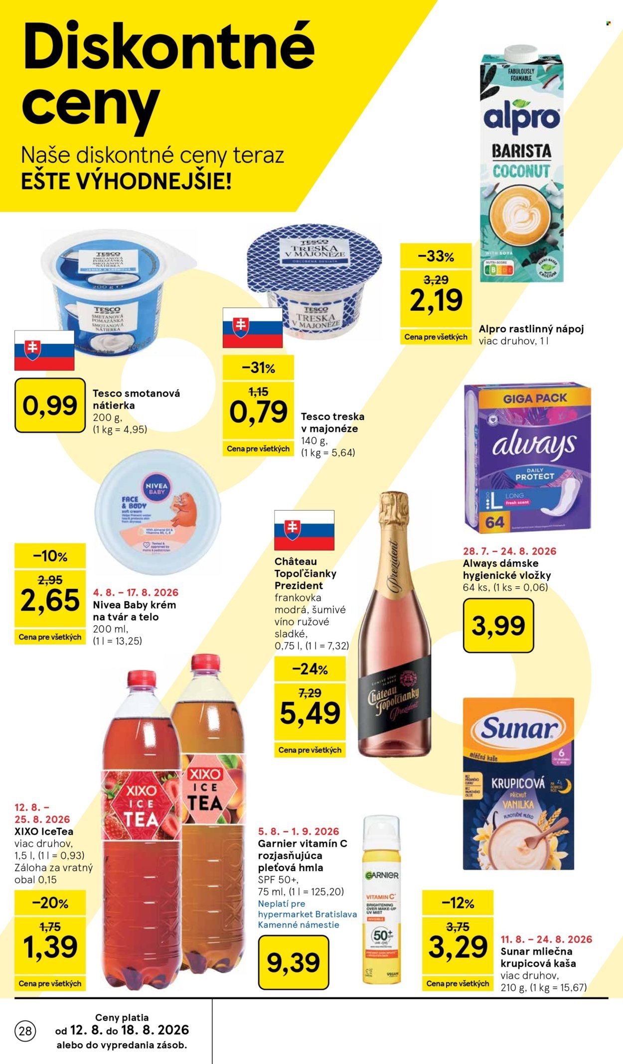 TESCO leták - Od stredy 12.8.2026