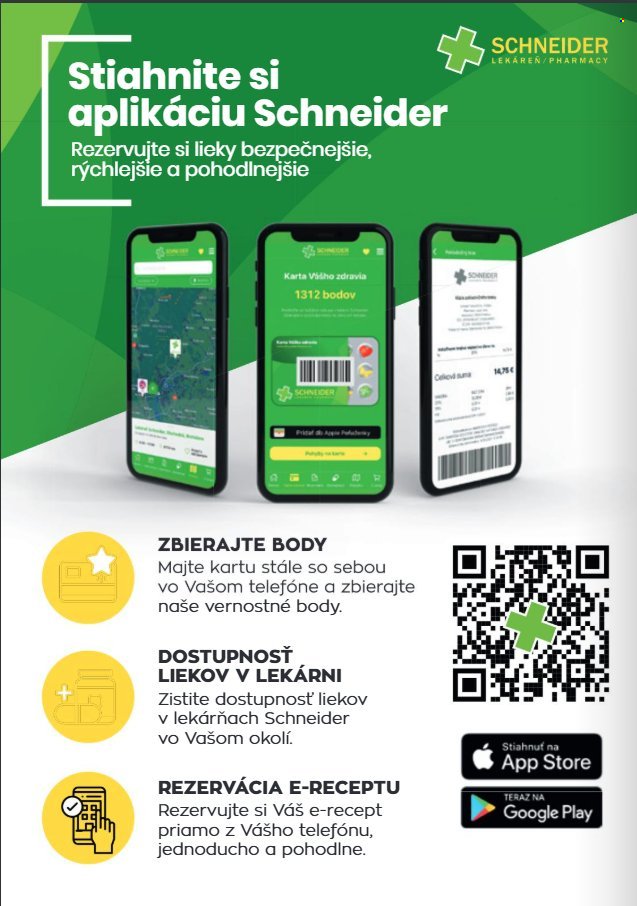 SCHNEIDER LEKÁREŇ leták - Od nedele 1.3.2026 (2026-03-01 - 2026-03-31) | 2