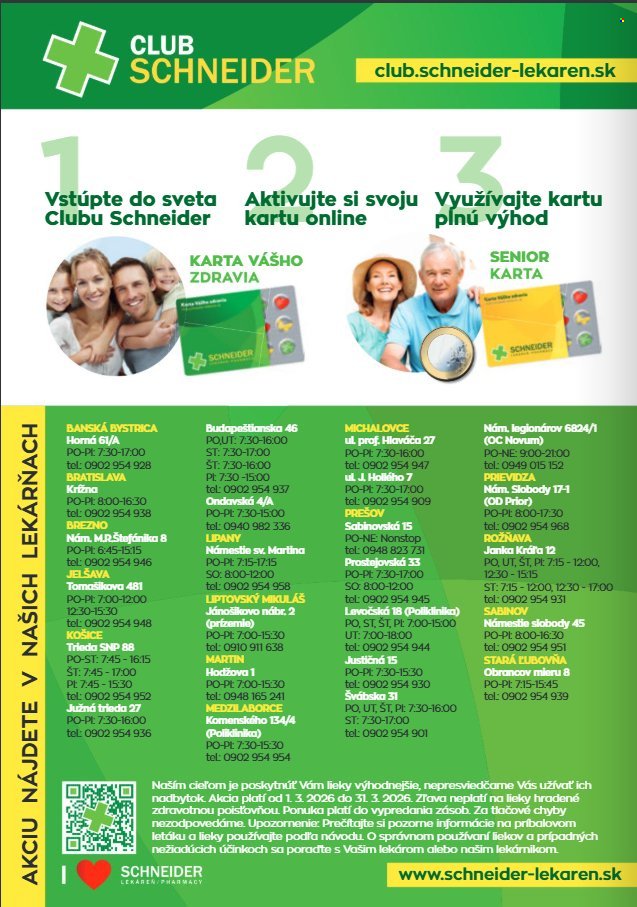 SCHNEIDER LEKÁREŇ leták - Od nedele 1.3.2026 (2026-03-01 - 2026-03-31) | 12