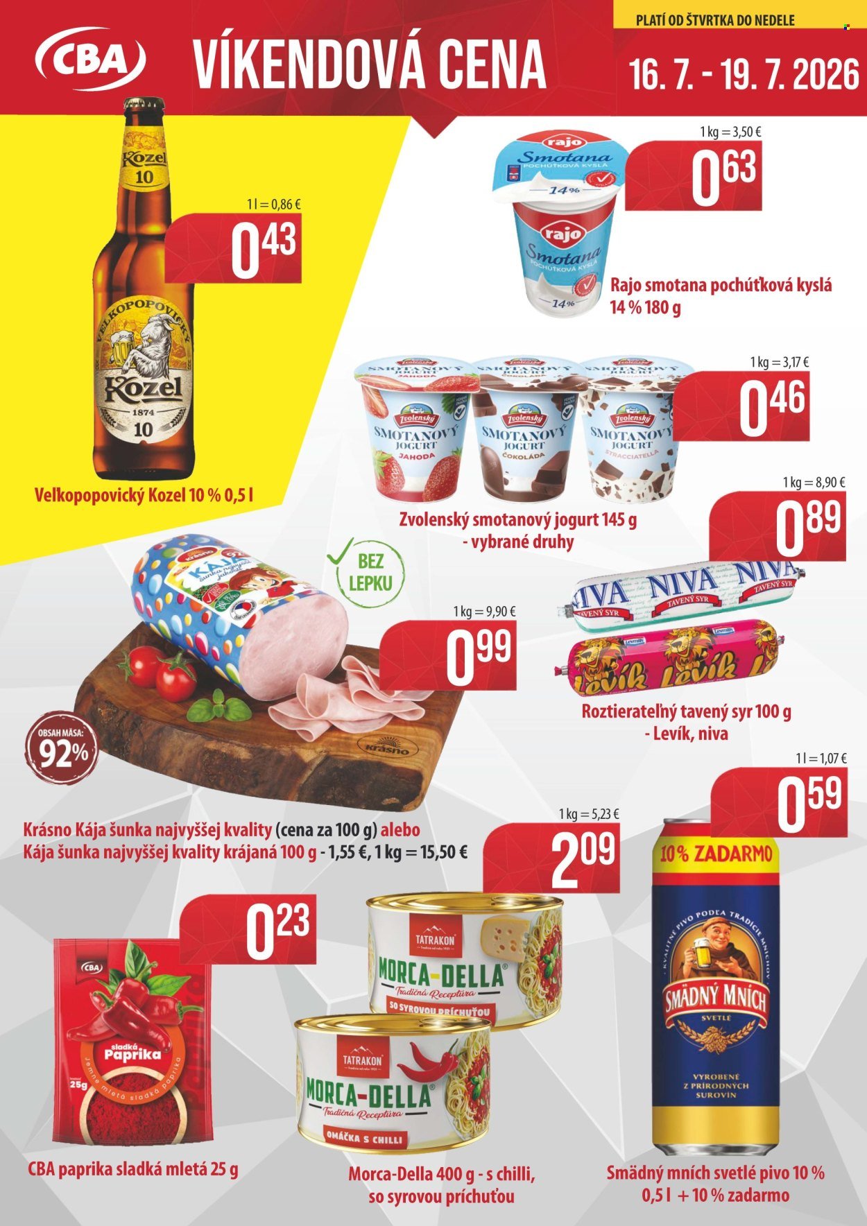 CBA KOMFOS leták - Víkendová cena