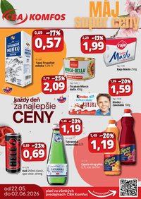 CBA KOMFOS leták - Super ceny - Výhodne každý deň!