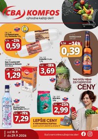 CBA KOMFOS leták - Aktuálna výhodná ponuka - nakúpiš opäť lacnejšie