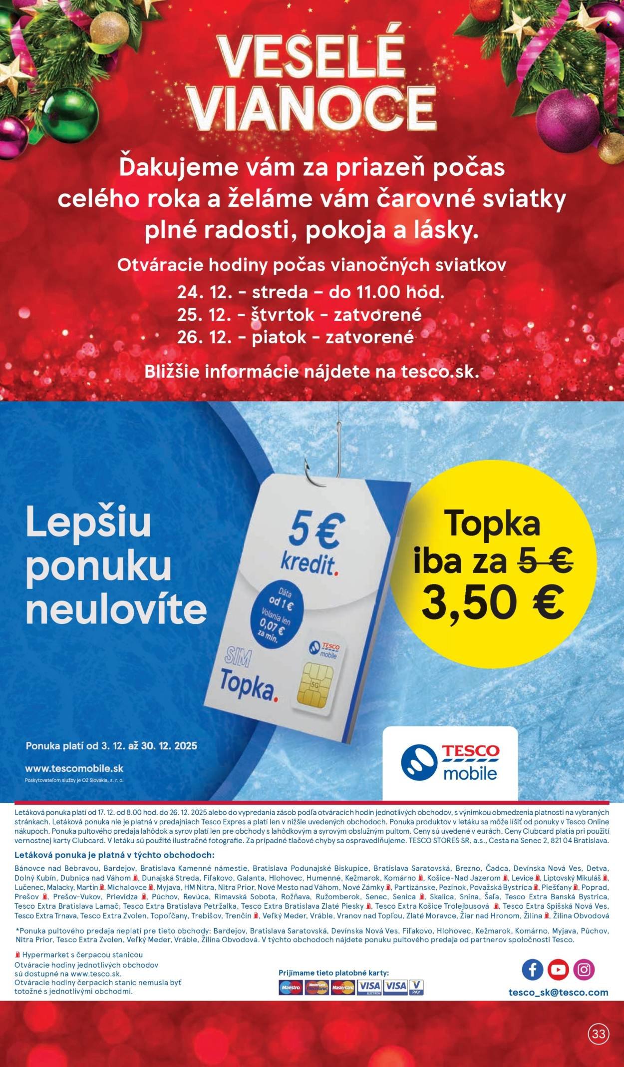 TESCO leták - Od stredy 17.12.2025 (2025-12-17 - 2025-12-24) | 33