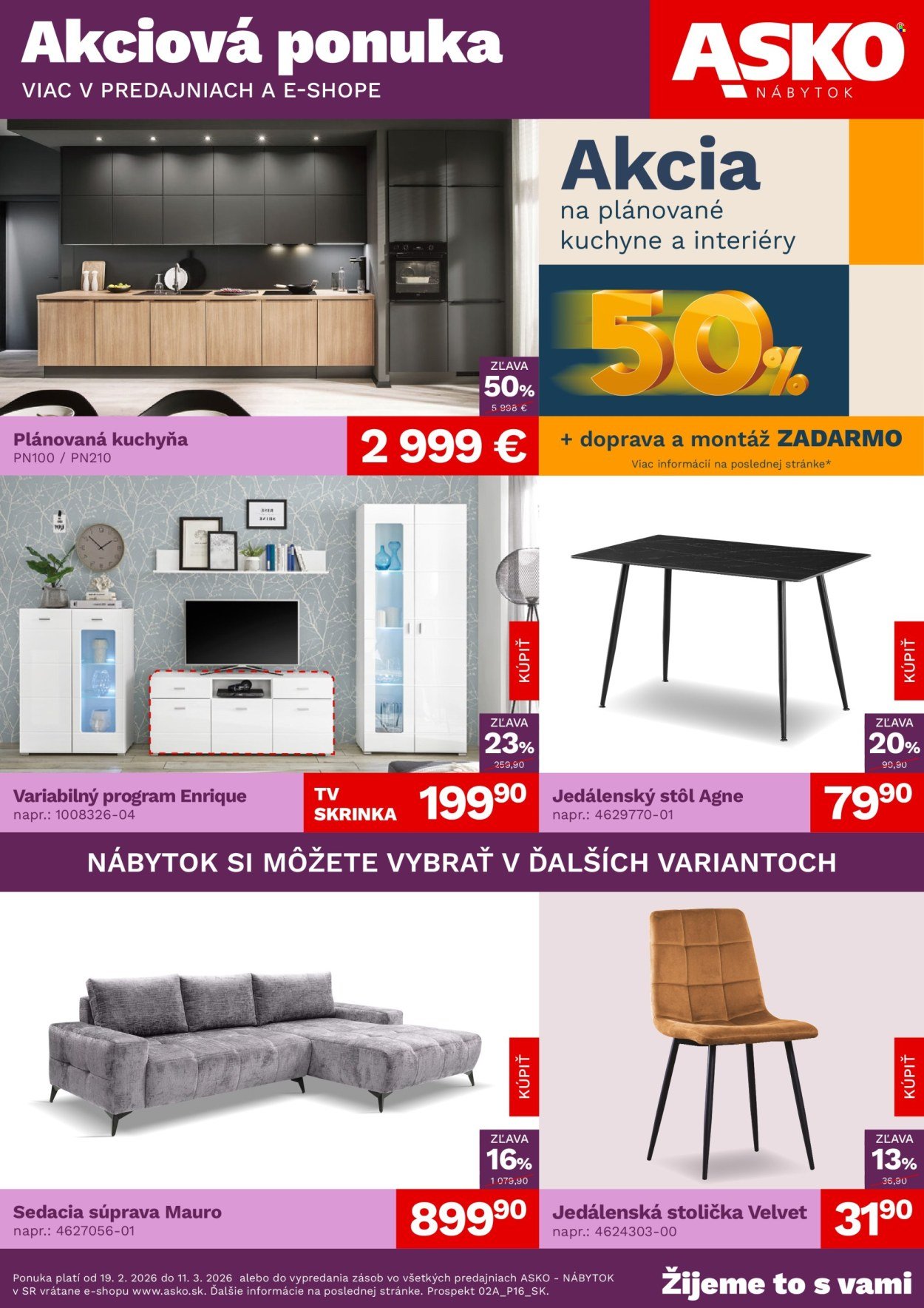 ASKO NÁBYTOK leták - Akčná ponuka (2026-02-19 - 2026-03-11) | 1