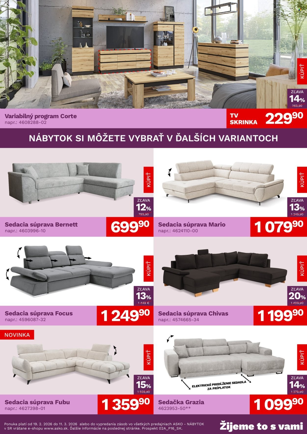 ASKO NÁBYTOK leták - Akčná ponuka (2026-02-19 - 2026-03-11) | 2
