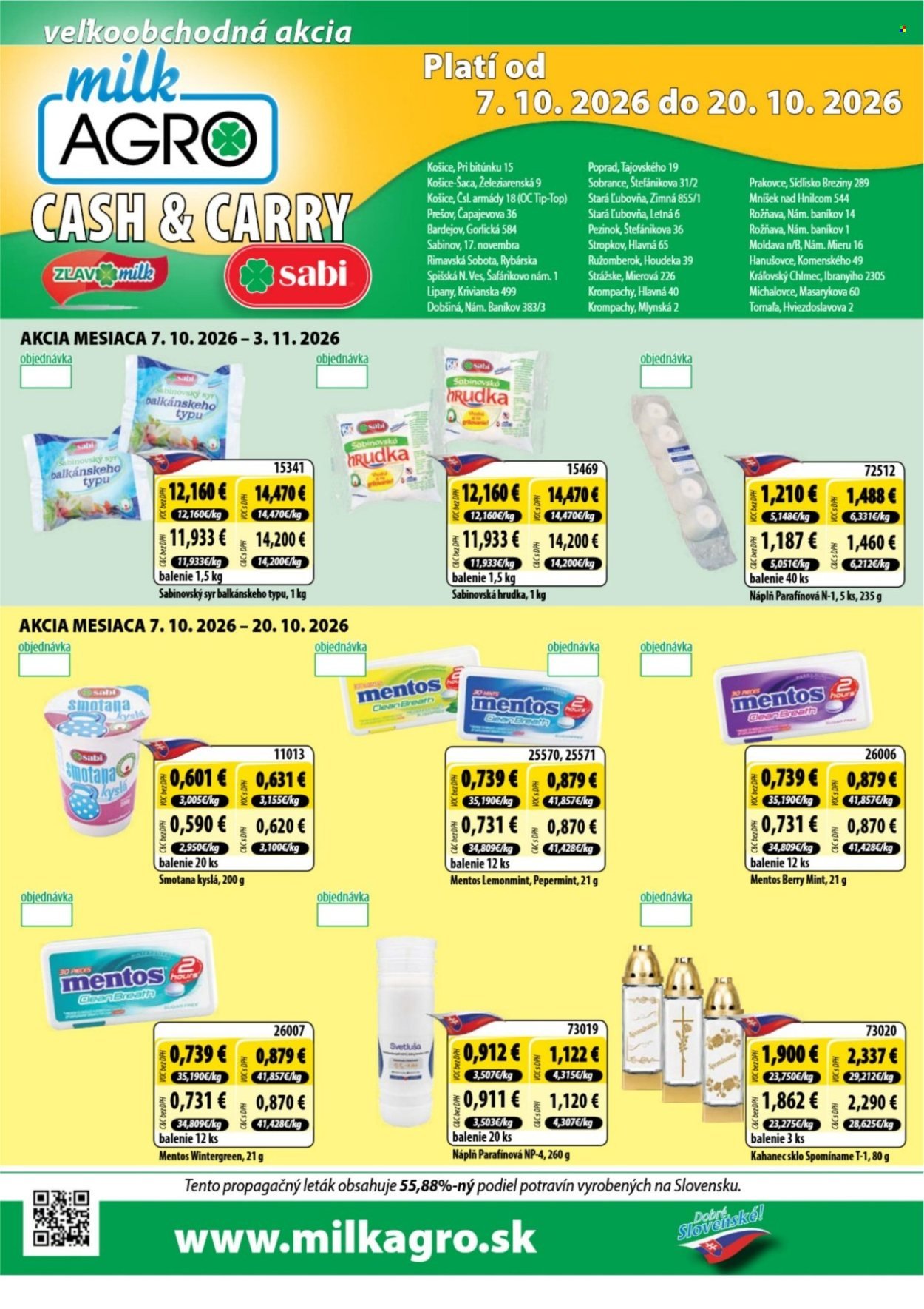 MILK AGRO leták - Cash & Carry