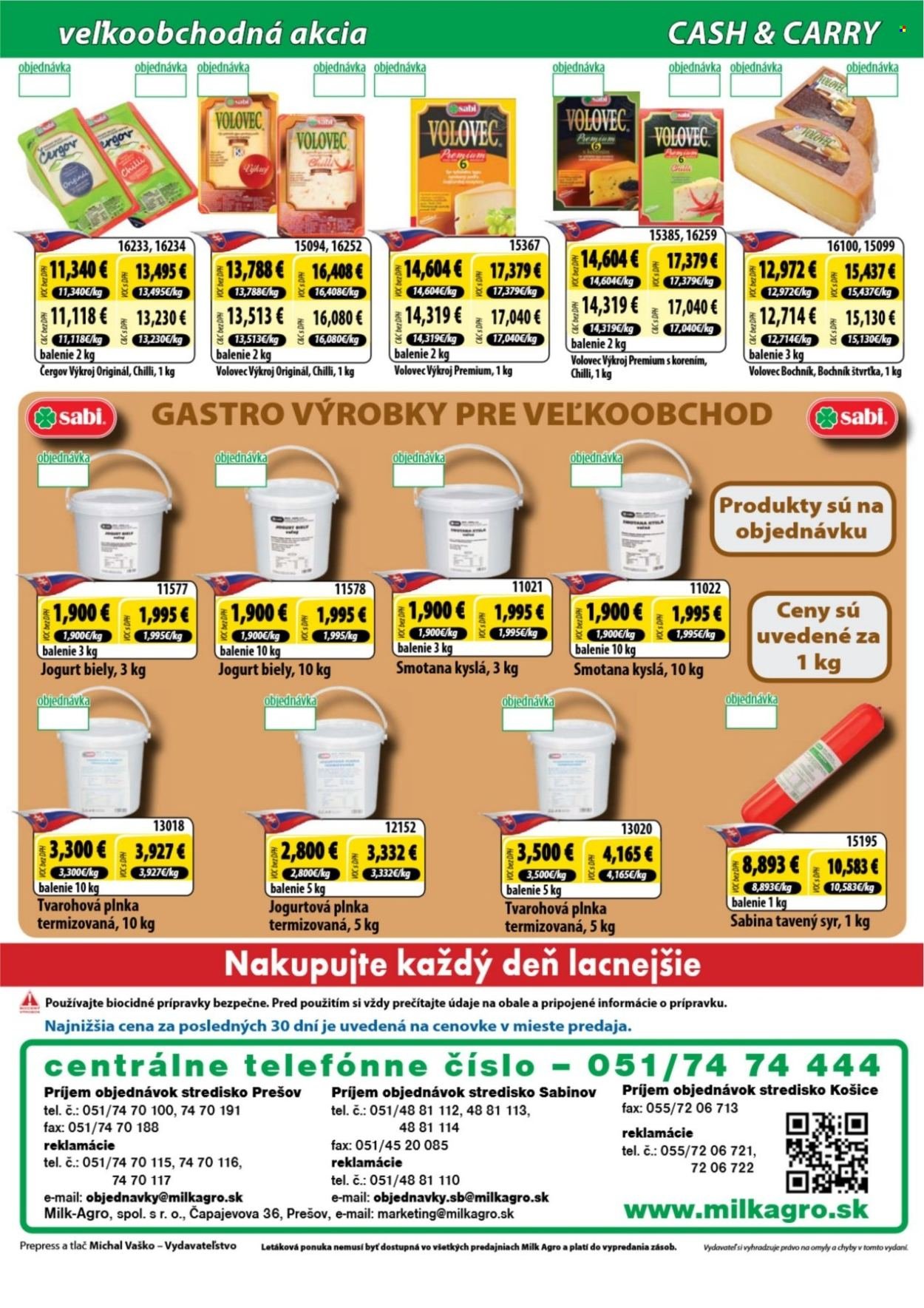 MILK AGRO leták - Cash & Carry